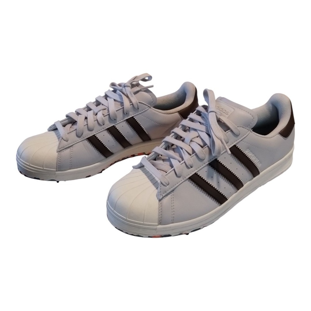 Adidas Superstar Golf Men's Shoes 8.5 Grey Brown Outdoor Lace Up